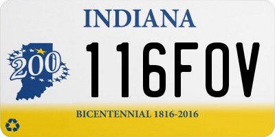 IN license plate 116FOV