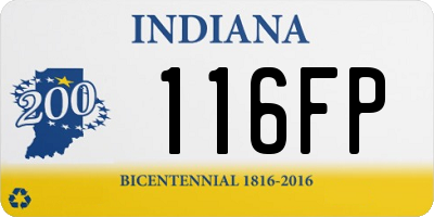 IN license plate 116FP