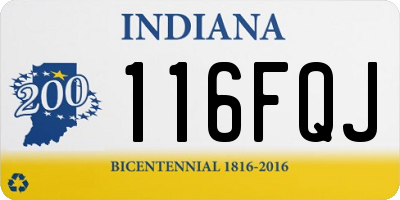 IN license plate 116FQJ