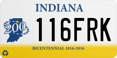 IN license plate 116FRK