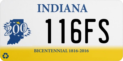 IN license plate 116FS