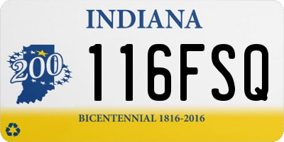 IN license plate 116FSQ