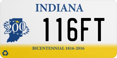 IN license plate 116FT
