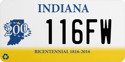 IN license plate 116FW