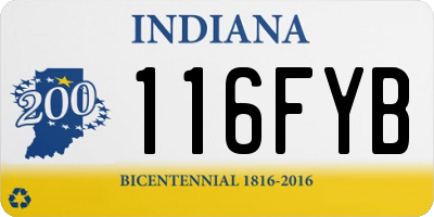 IN license plate 116FYB