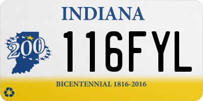 IN license plate 116FYL