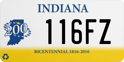 IN license plate 116FZ