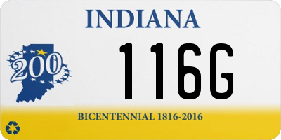 IN license plate 116G