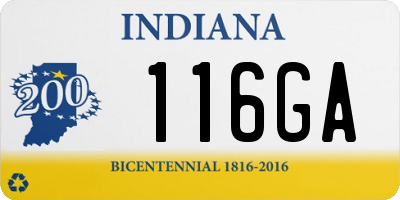 IN license plate 116GA