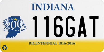 IN license plate 116GAT
