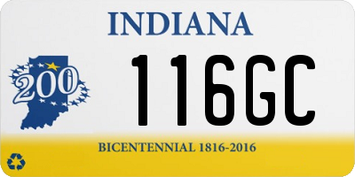 IN license plate 116GC