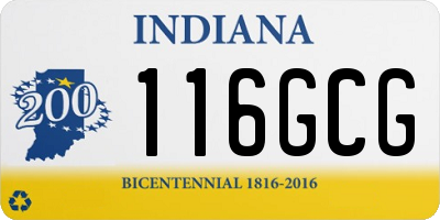 IN license plate 116GCG