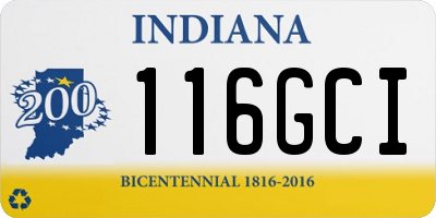 IN license plate 116GCI