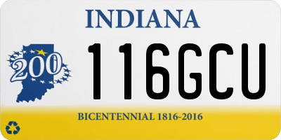 IN license plate 116GCU