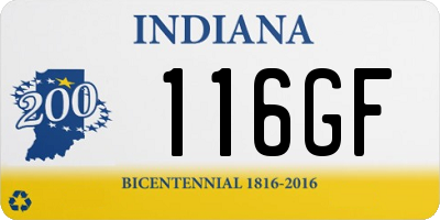 IN license plate 116GF