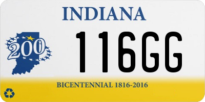 IN license plate 116GG