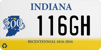 IN license plate 116GH