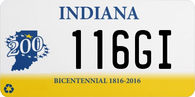 IN license plate 116GI