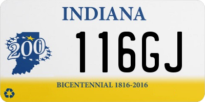 IN license plate 116GJ