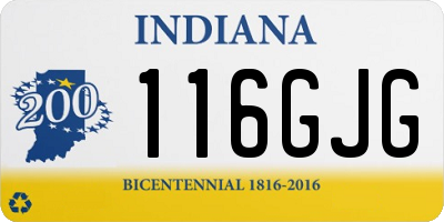 IN license plate 116GJG