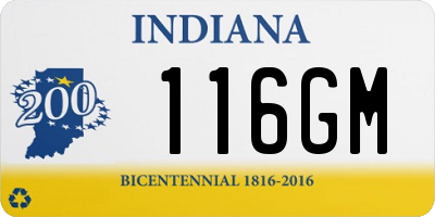 IN license plate 116GM