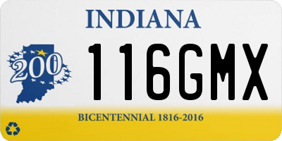 IN license plate 116GMX