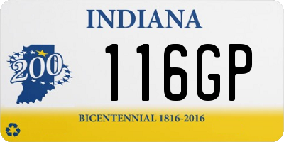 IN license plate 116GP