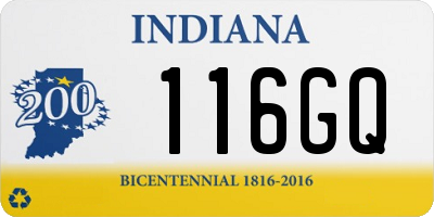 IN license plate 116GQ