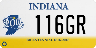 IN license plate 116GR