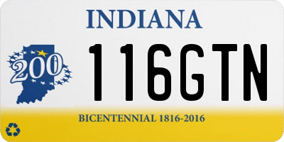 IN license plate 116GTN