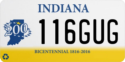 IN license plate 116GUG
