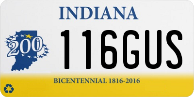 IN license plate 116GUS