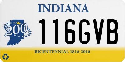 IN license plate 116GVB