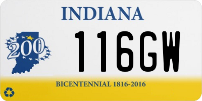 IN license plate 116GW