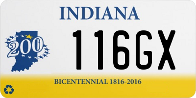 IN license plate 116GX