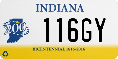 IN license plate 116GY