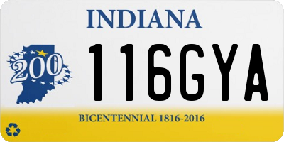 IN license plate 116GYA