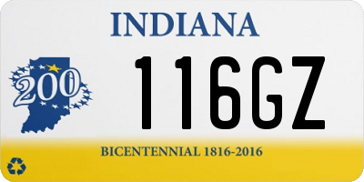 IN license plate 116GZ