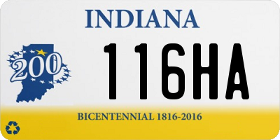 IN license plate 116HA