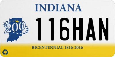 IN license plate 116HAN