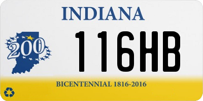 IN license plate 116HB