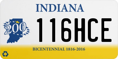 IN license plate 116HCE