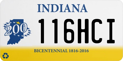 IN license plate 116HCI