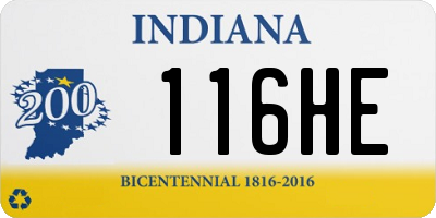 IN license plate 116HE