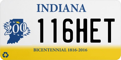 IN license plate 116HET