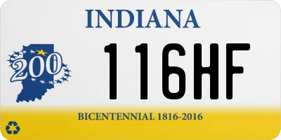 IN license plate 116HF