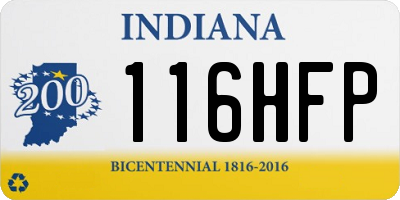 IN license plate 116HFP