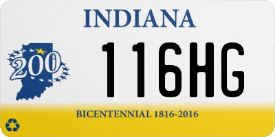 IN license plate 116HG