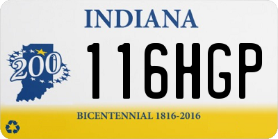 IN license plate 116HGP