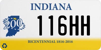 IN license plate 116HH